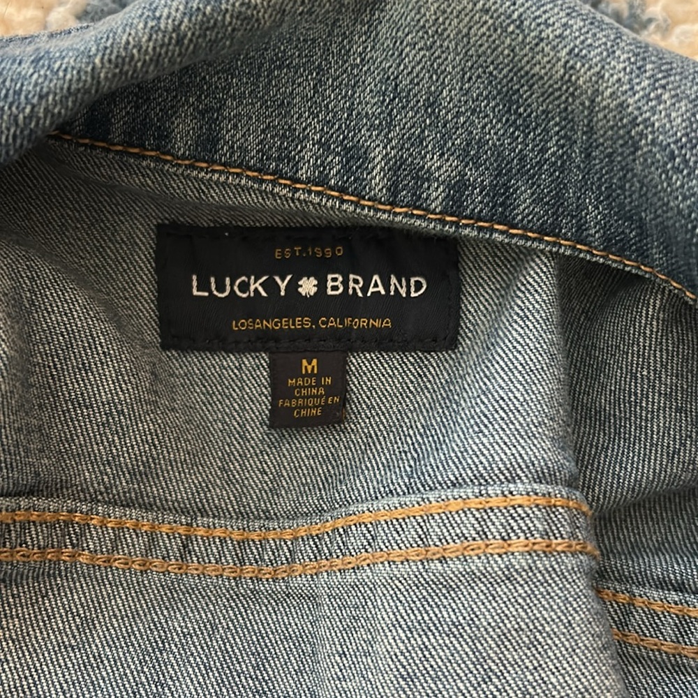 Lucky Brand Blue the tomboy trucker Denim Jacket - Picture 6 of 8
